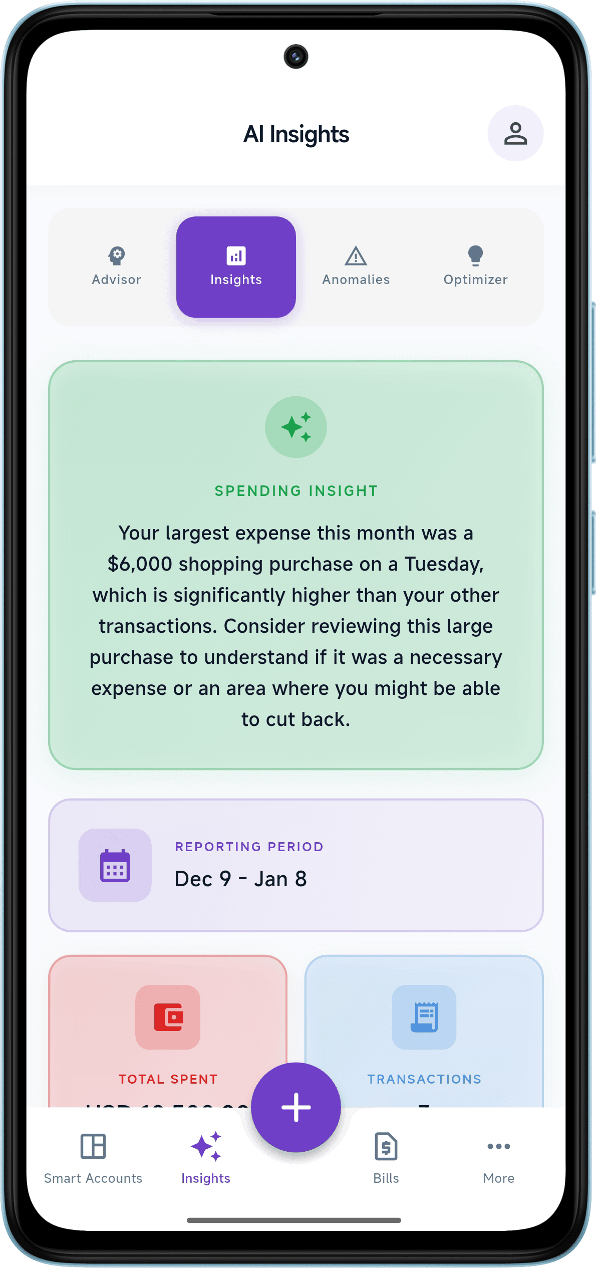 SmartWalt Budget Screen